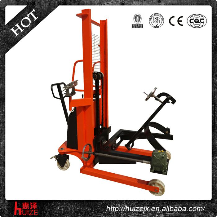 半電動(dòng)稱重油桶車（夾鐵桶，手搖翻轉(zhuǎn)倒料）